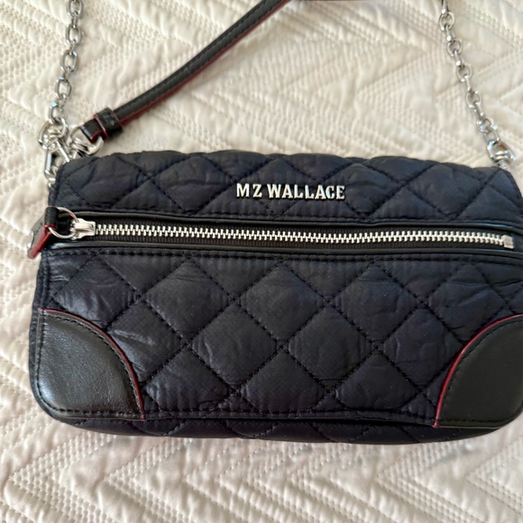 MZ Wallace Black and Red Quilted Crossbody Bag - Picture 2 of 5